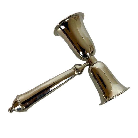 Silver Plated Double Sided Jigger Bar Tool For Cocktails & Mixology - Picture 1 of 4